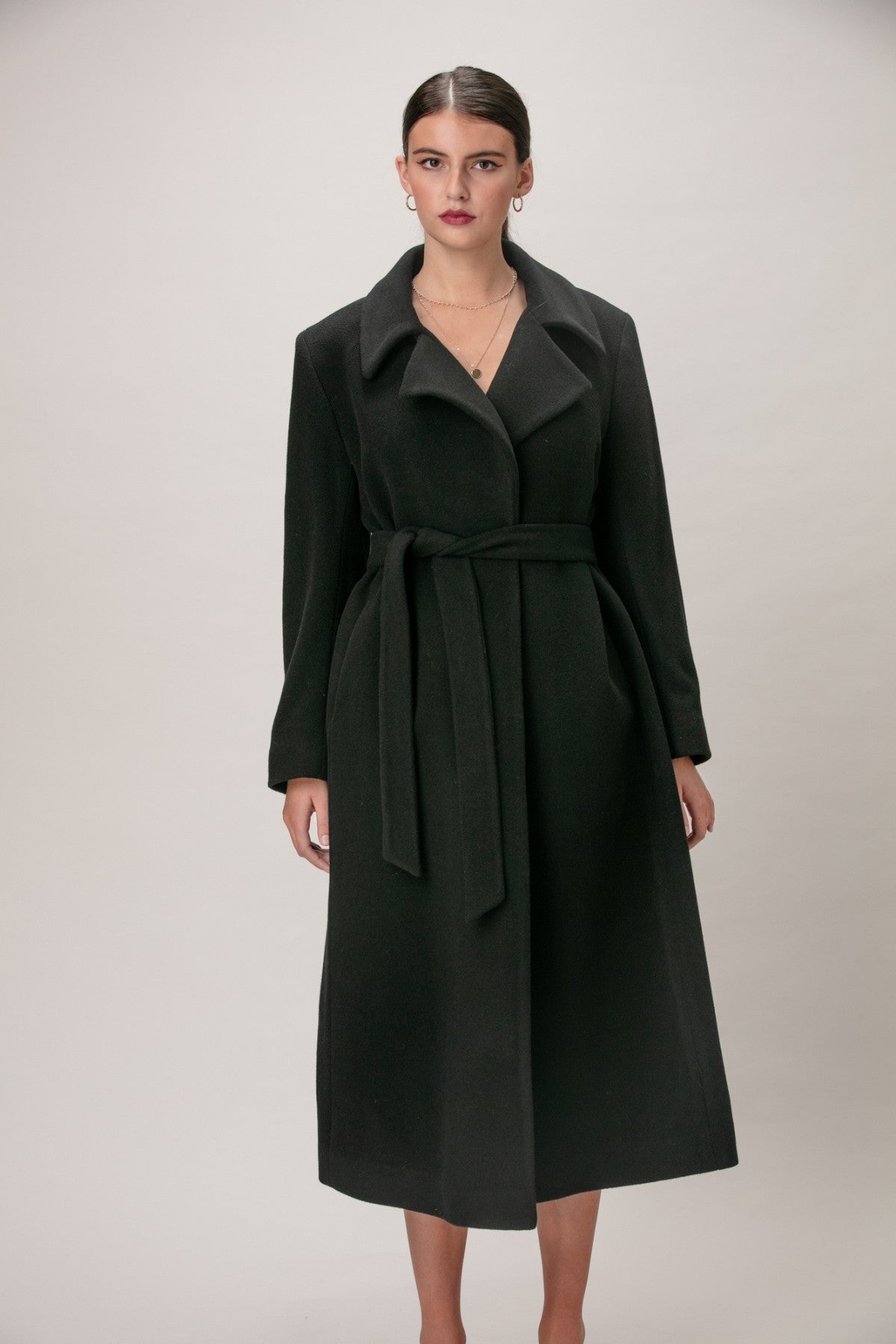 SCARLETT Wool & Cashmere Long Wrap Coat 1451 – LORNE'S COATS