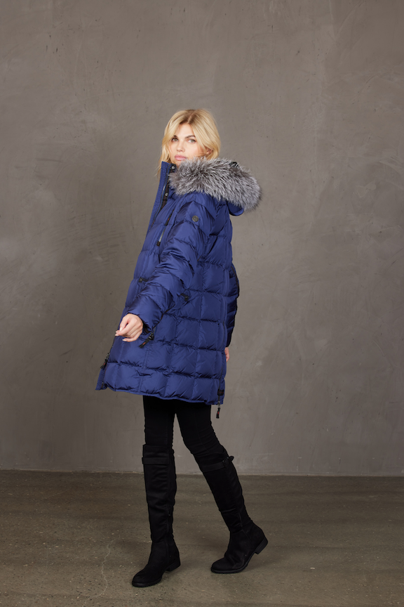 CARYS Down Coat with Detachable Natural Fur Hood 2860 – LORNE'S COATS
