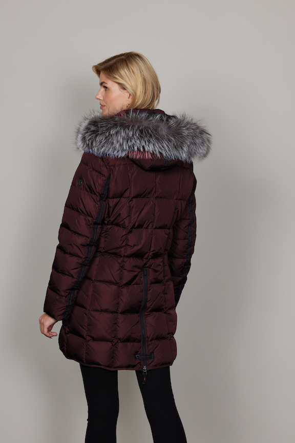 CARYS Down Coat with Detachable Natural Fur Hood 2860