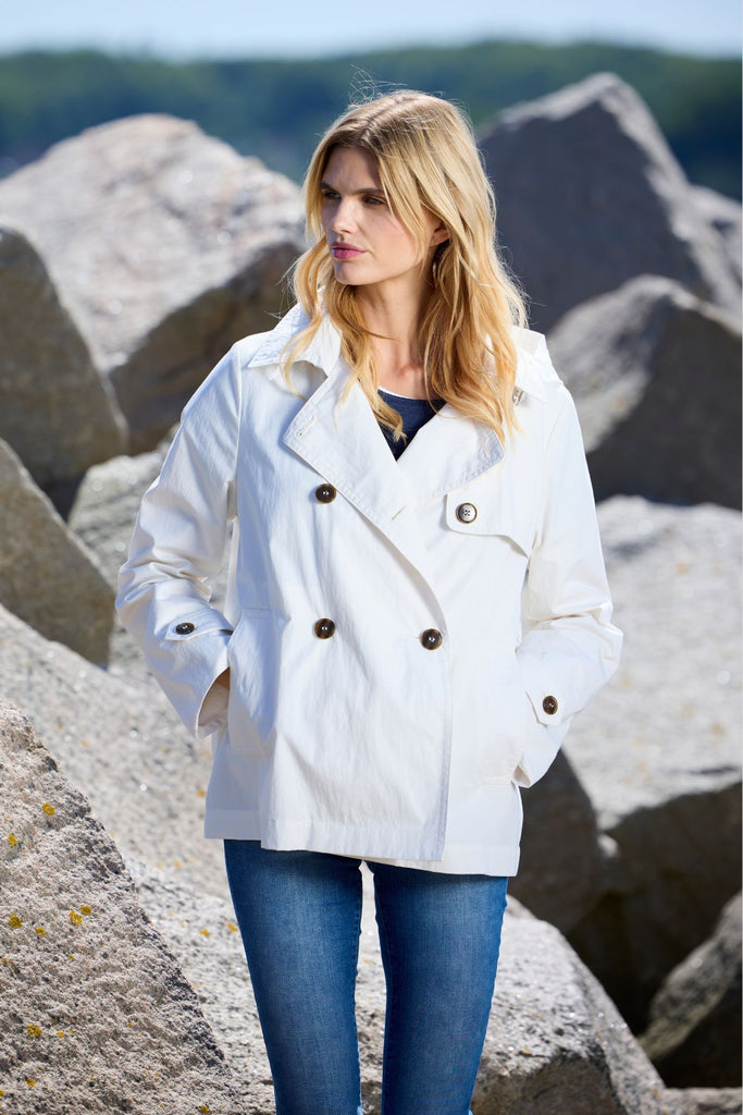 NICOLETTE Tailored Cotton Short Trench 2228 – LORNE'S COATS