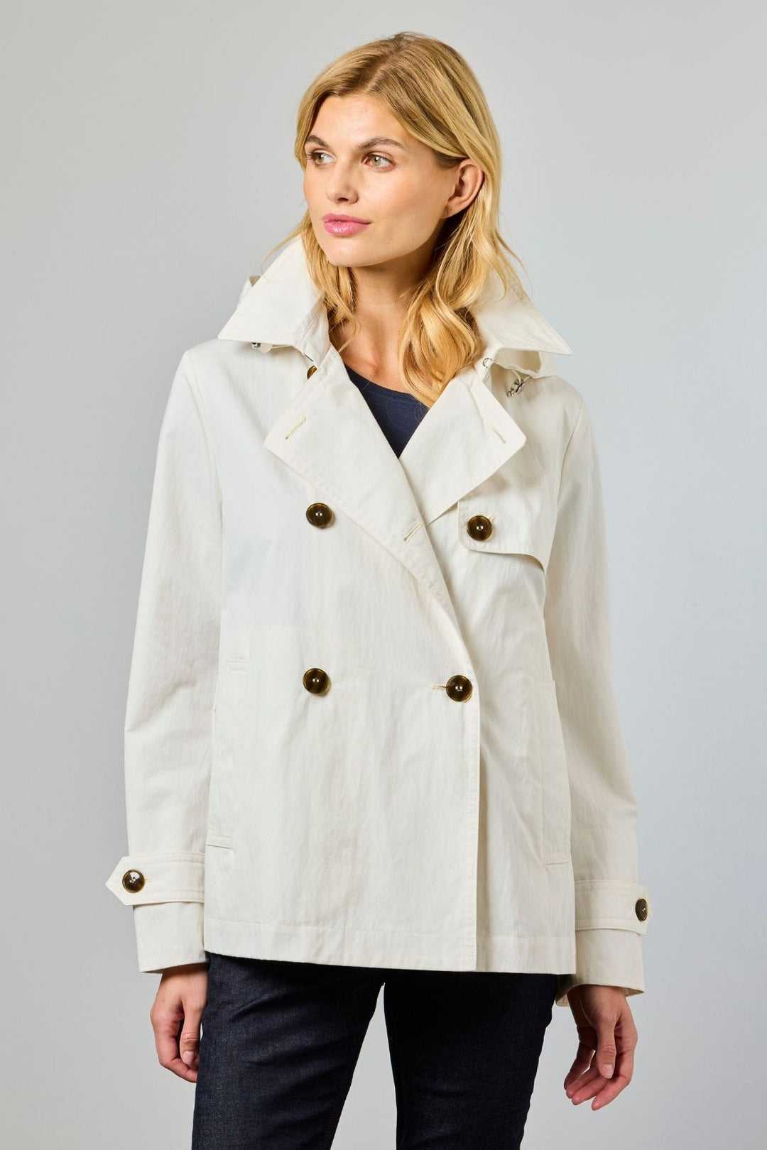 NICOLETTE Tailored Cotton Short Trench 2228 – LORNE'S COATS