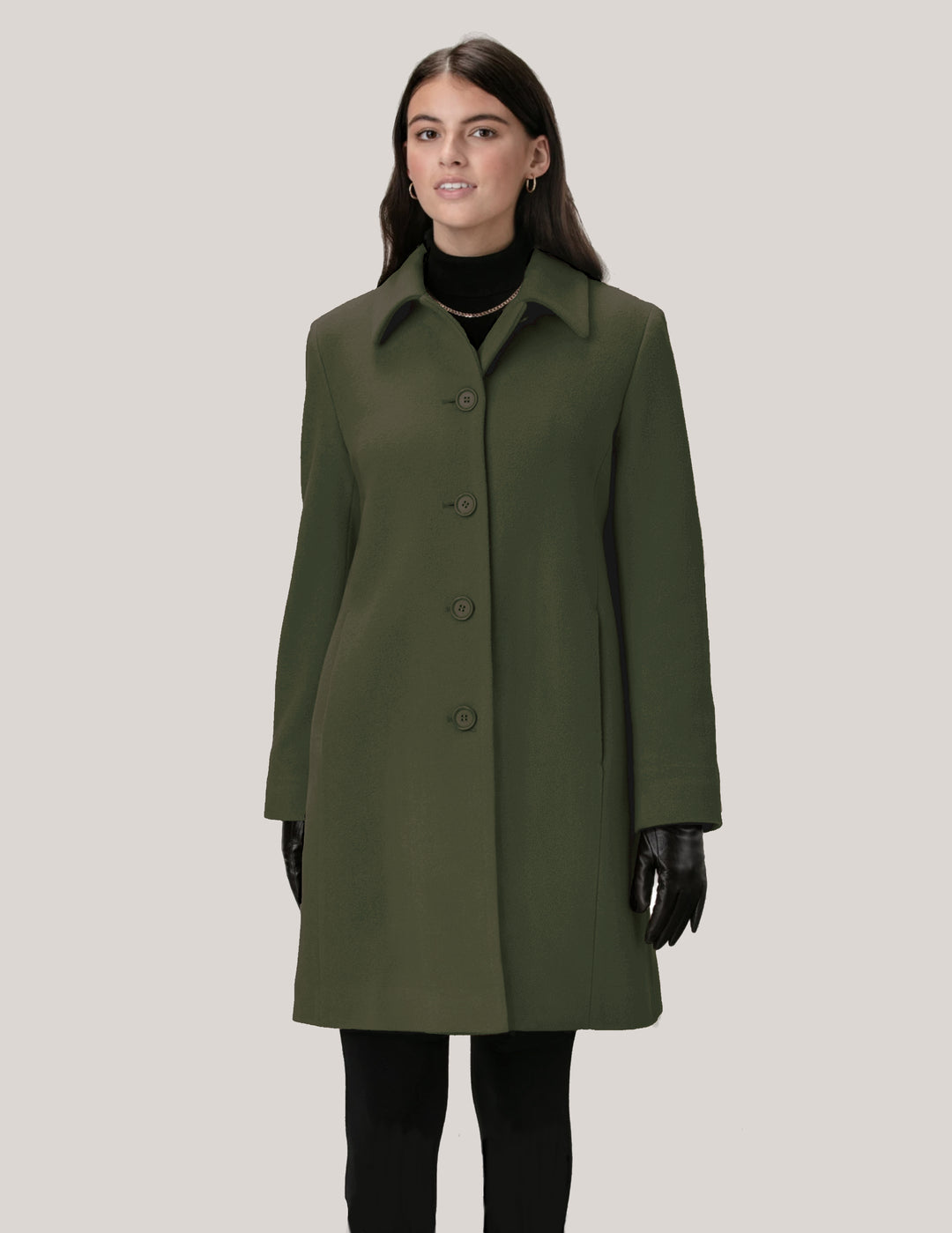 s　wirrow woolcashmere balcollar coat WIRROW Wool cashmere balcollar coat