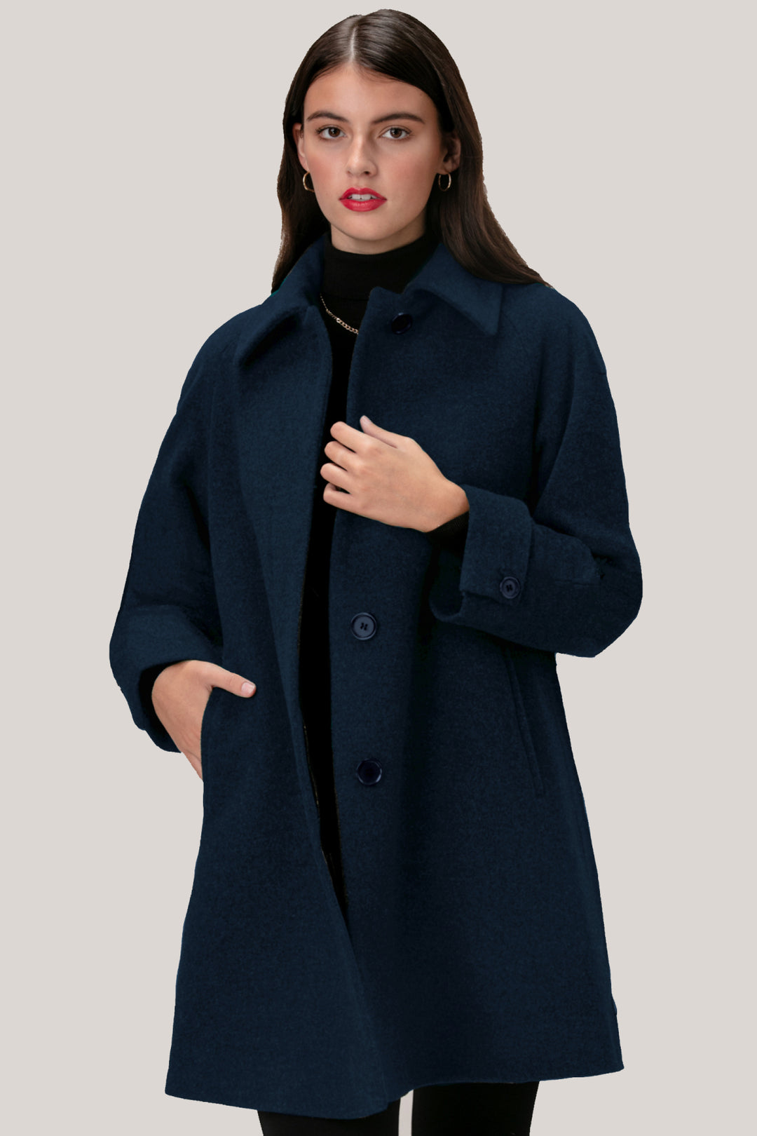 Wool Blend Coat in Navy - in the JOOP! Online Shop