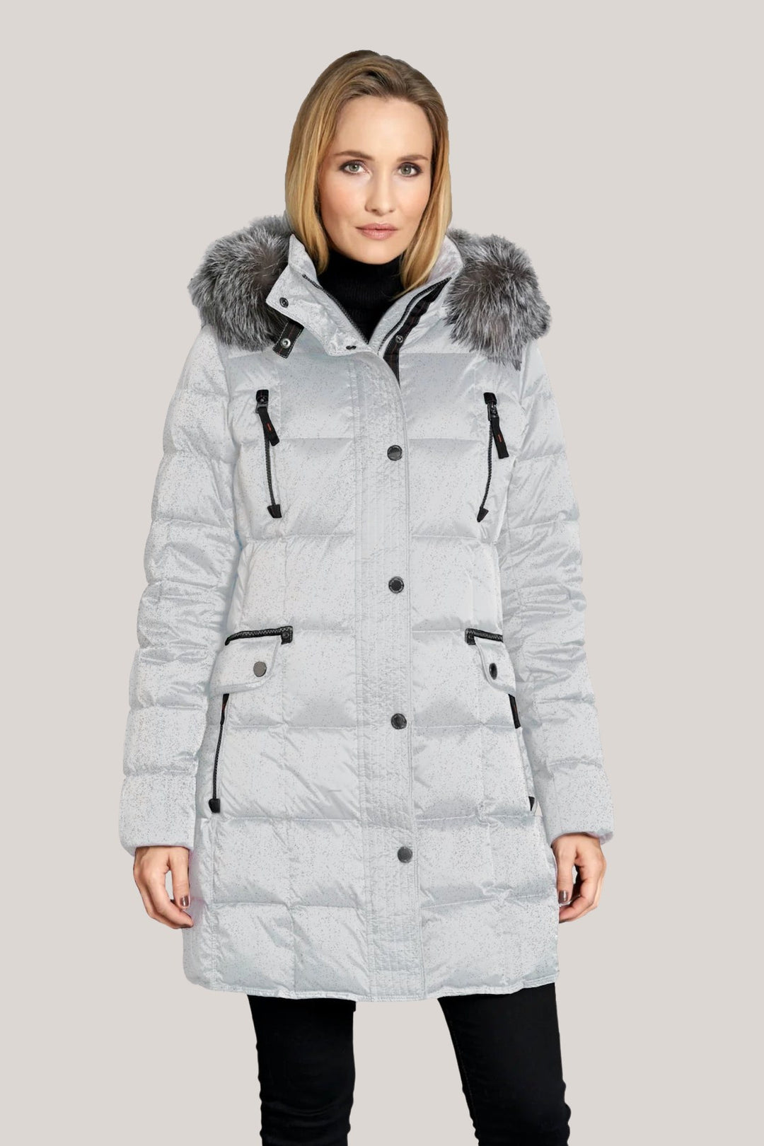 CARYS Down Coat with Detachable Natural Fur Hood 2860 – LORNE'S COATS
