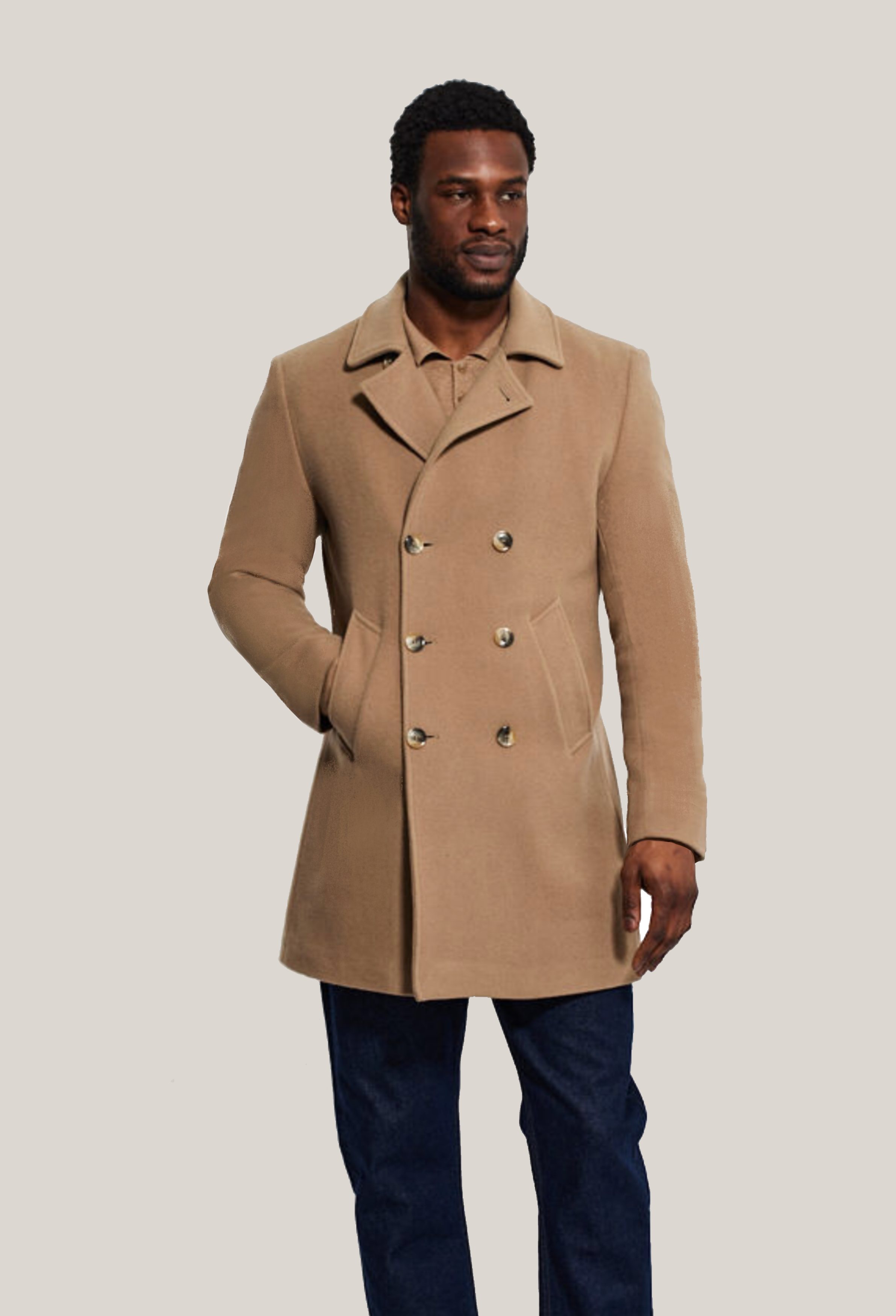 Camel Tweed Wool Classic Sleeve Coat – 8on8 studio