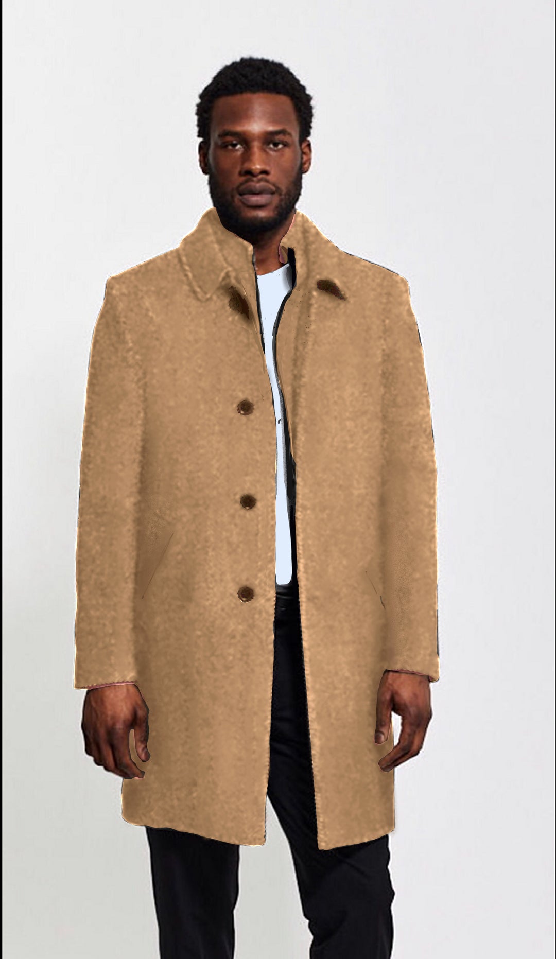 MONACO Wool & Cashmere Coat with Double Collar – LORNE'S COATS